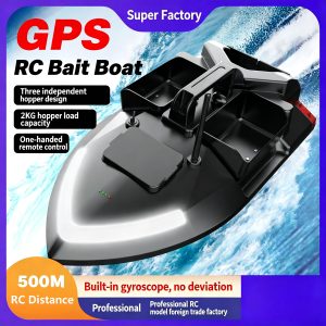 500m GPS Fishing Bait Boat, 40-Point Intelligent Positioning, Multi-Bin, Remote Control, High-Speed Bait & Hook Lure Delivery Boat