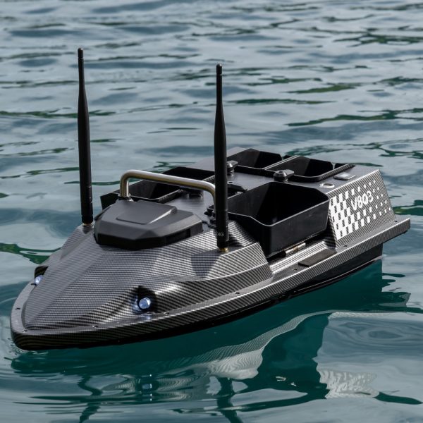 V803Pro GPS Remote Control Fishing Bait Boat with Fish Finder, 4 Hoppers, Built-in Sonar, 200 Fishing Spots