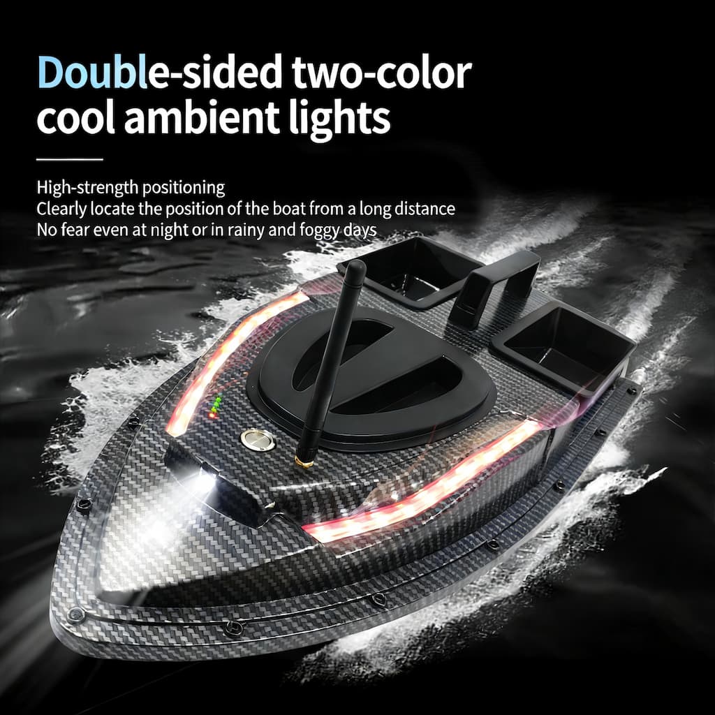 V900 GPS Fishing Bait Boat Intelligent Bait Thrower 40 Points Positioning One-Key Return 500M Remote Control Fishing Boat