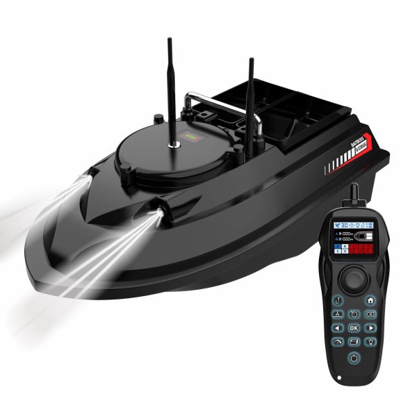 V066 GPS Brushless Remote Control Positioning Bait Boat, 12V Bait Delivery Boat, 1KM Control Distance, 3KG Bait Capacity, Net Pulling Remote Control Boat