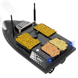 V803Pro GPS Remote Control Fishing Bait Boat with Fish Finder, 4 Hoppers, Built-in Sonar, 200 Fishing Spots - 图片 7