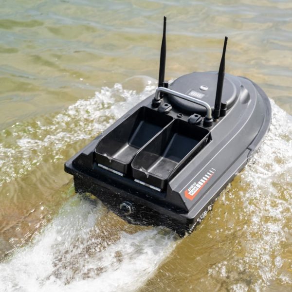 V066 GPS Brushless Remote Control Positioning Bait Boat, 12V Bait Delivery Boat, 1KM Control Distance, 3KG Bait Capacity, Net Pulling Remote Control Boat