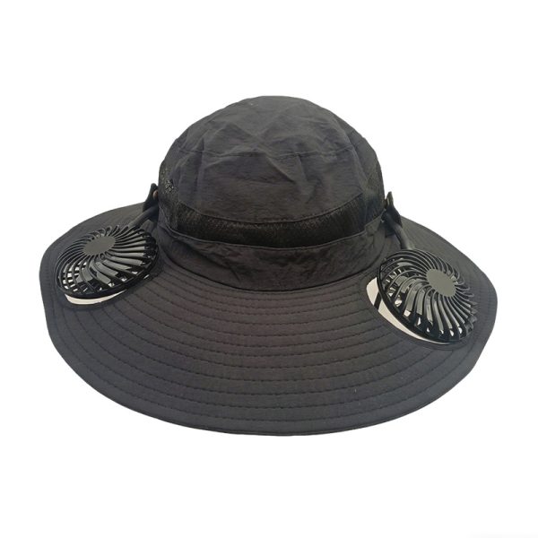 Solar Powered Fan Cap, Outdoor Fishing & Hiking Sun Hat, USB Rechargeable, Men’s Sun Protection Fisherman Hat
