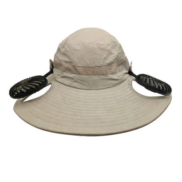 Solar Powered Fan Cap, Outdoor Fishing & Hiking Sun Hat, USB Rechargeable, Men’s Sun Protection Fisherman Hat