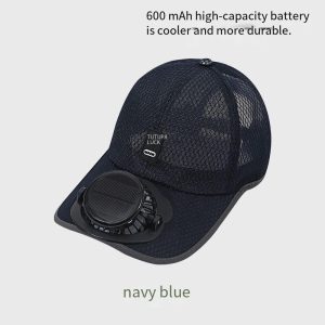 Summer USB & Solar Rechargeable Fan Cap, Outdoor Fishing & Sports Mesh Sun Hat, Breathable & Sun Protection Baseball Hat for Fishing & Outdoor Activities - 图片 6