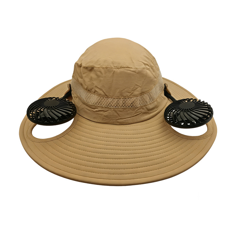 Solar Powered Fan Cap, Outdoor Fishing & Hiking Sun Hat, USB Rechargeable, Men’s Sun Protection Fisherman Hat - 图片 7
