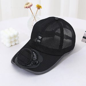 Summer USB & Solar Rechargeable Fan Cap, Outdoor Fishing & Sports Mesh Sun Hat, Breathable & Sun Protection Baseball Hat for Fishing & Outdoor Activities - 图片 2