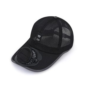 Summer USB & Solar Rechargeable Fan Cap, Outdoor Fishing & Sports Mesh Sun Hat, Breathable & Sun Protection Baseball Hat for Fishing & Outdoor Activities - 图片 4