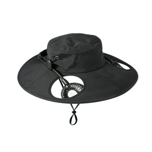Solar Powered Fan Cap, Outdoor Fishing & Hiking Sun Hat, USB Rechargeable, Men’s Sun Protection Fisherman Hat - 图片 4